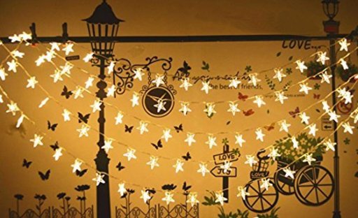 「KBook」led イルミネーションライト ロマンチックな雰囲気 バレンタインデー 電飾 電池式 20球 点滅モデル機能 パーティー デコレーション クリスマス ライト 屋内外装飾用 飾りスター 星 写真道具背景