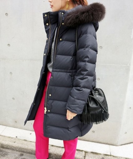 タフタロングダウンコート◆