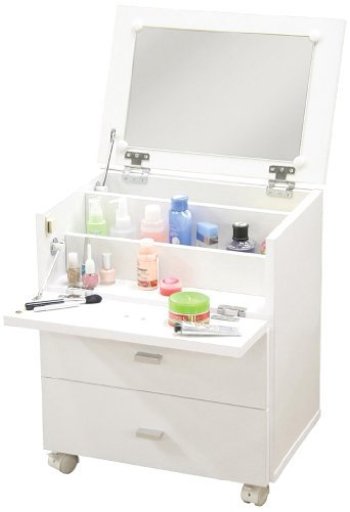 不二貿易 ドレッサー フィーゴ キャスター付き 完成品 ホワイト 81893