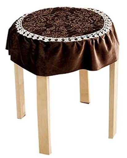 インテリア　欧式　座布団カバー　スツールカバー　丸椅子カバー 　チェアカバー　クッションカバー シートクッション　快適　四季　40*40cm（ブラウン）