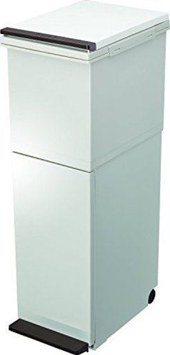 アスベル 分別ダストボックスパッキン付ペダル2段スリム38L ホワイト