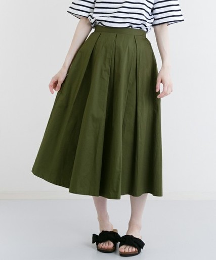 コットンフレアタックスカート