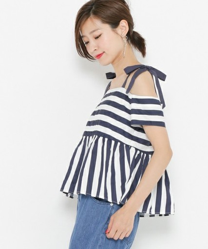 リボンオフショルキャミソール