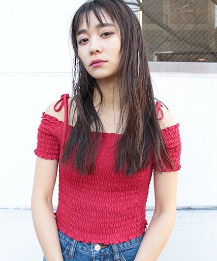 オフショルシャーリングTOPS