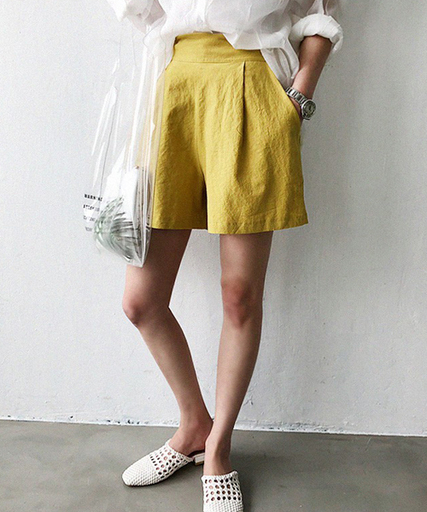 NANING9(ナンニング)リネンショートパンツ