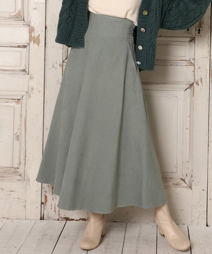 後ろレースアップフレアスカート