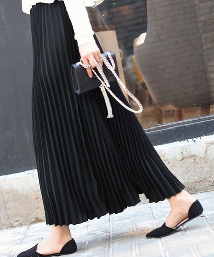 レディース　ロングプリーツスカート 80㎝丈