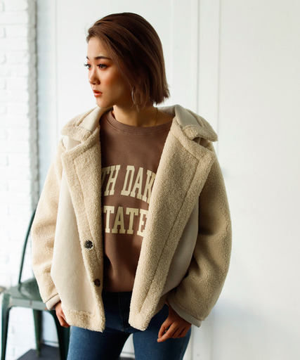 【Holiday】ボアムートン切り替えアビエーター◆WEB限定◆