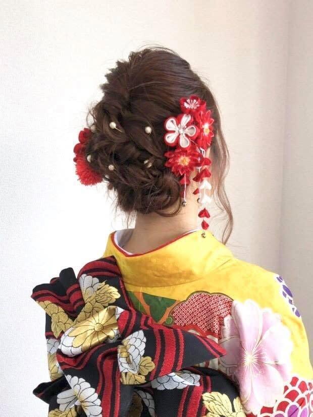 着物ヘアアレンジ 後ろ姿にドキ 思わず振り返る美人アレンジ紹介 Arine アリネ