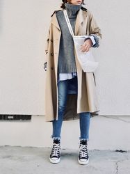 【マストアイテムのトレンチコート】冬の着こなしコーデ♡