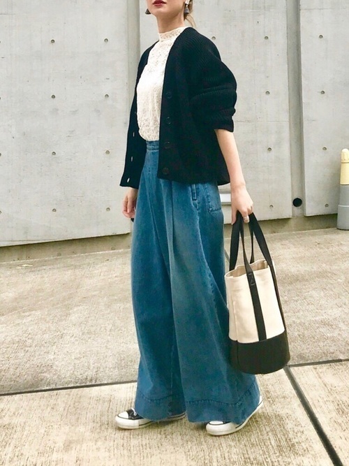 大人見え デイリーコーデにおすすめ 黒カーディガン コーデ特集 Arine アリネ