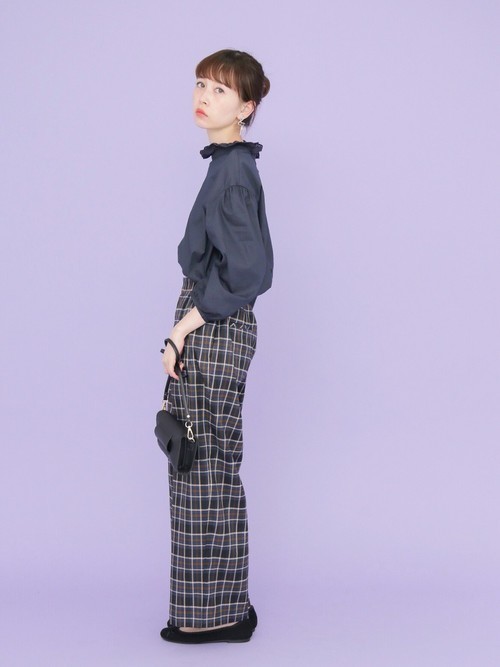 チェックワイドパンツ で秋冬コーデをぐっと大人かわいく Arine アリネ