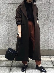 2020秋冬【ロングチェスターコート】縦ライン意識で美人見せ！