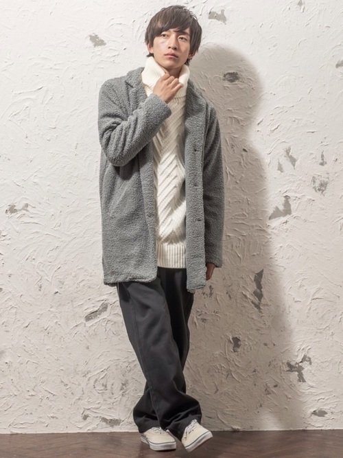 色別 メンズ向けボアコートコーデ選 カジュアルさをプラス Arine アリネ