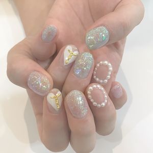 パークバイメリーネイルアンドアイラッシュ[park by merry nail＆eyelash]さんのジェルネイル・クリアネイル・ウェディングに関するスナップフォト(ID:252257)