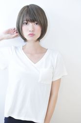  #ボブ #ブラウンヘア #丸顔 #ガーリー #キュート