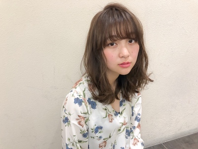 山口祥 AFLOAT 表参道  店長さんのミディアム・前髪・シースルーバングに関するスナップフォト(ID:330205)