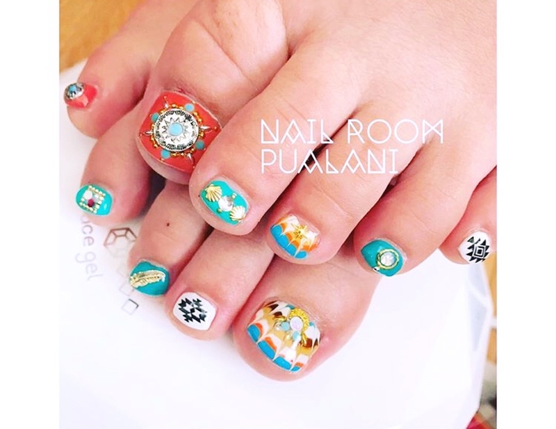 Nailist Twaさんのジェルネイル 夏ネイル ピーコックネイルに関するスナップフォト Id 3666 Arine アリネ