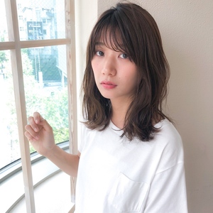 山口祥 AFLOAT 表参道  店長さんのシースルーバング・前髪・ミディアムに関するスナップフォト(ID:396306)