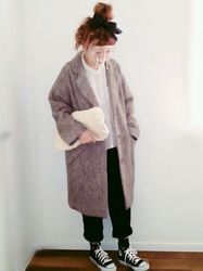 冬の定番グレーチェスターコートのコーデ術♡