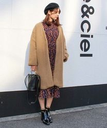 【レディース】今年の冬はノーカラーコートを着こなそう☆