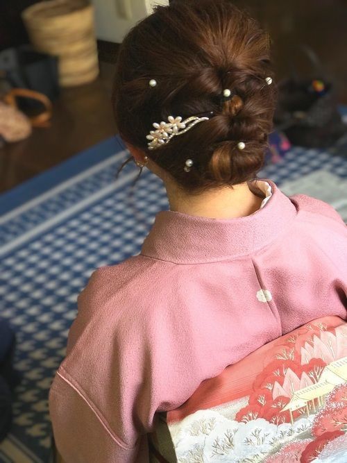 ぜいたく入学式 着物 髪型 ショート 最も人気のある髪型